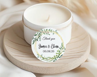Thank you favor tag, Wedding Tag, Bridal Shower, Baby Shower tag, Thank you tag, 1.5" round tag, Round Tag, Mini Tag,Custom Personalized Tag