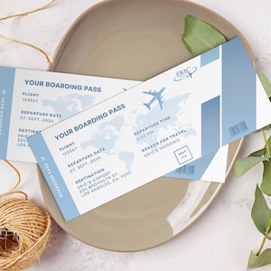 Gedruckte personalisierte Strand Bordkarte Sparen Sie das Datum perfekt für eine Hochzeit am Hochzeitsort Hochzeit am Strand QR-Code Paar Bild