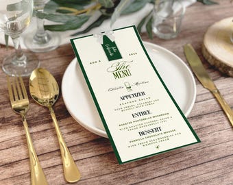 Modern Wedding Menu Place Card With Guest Name, Custom Wedding Menu Place Card, Wedding Menu With Name Card, Printed Menus with Place Cards