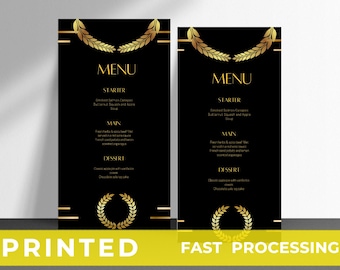 Personalized Printed Wedding Menu, Minimalist Wedding Menu, Modern Wedding Menu, Simple Menu, Wedding Menu Cards, Dinner Menu Card Printed