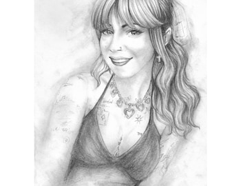 Custom Hand Drawn Pencil Portrait from Photo, Sketch Pencil Portrait Made to Order, Realistic Sketch Artwork Gifts for Love, Couples, Family