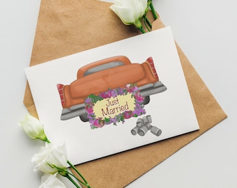 Personalized Wedding Cards | Just Married Card | Custom Wedding Card | Wedding Gifts | Bridal Shower | Wedding Shower | Congratulations Card