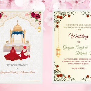 Gedrukt Anand Karaj Punjabi als sikh-huwelijksceremonieprogramma, sikh-Indiase trouwprogramma's, sikhs-huwelijksprogramma's, hindoehuwelijksgids