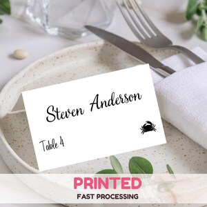 Tarjetas de lugar para bodas, tarjetas de lugar impresas, tarjetas de lugar minimalistas modernas, tarjetas de nombre para mesas, etiquetas de nombre para mesas, tarjetas de nombre impresas personalizadas