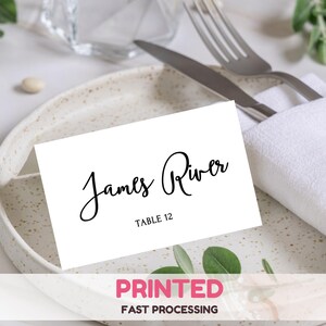 Tarjetas de lugar para bodas, tarjetas de lugar impresas, tarjetas de lugar minimalistas modernas, tarjetas de nombre para mesas, etiquetas de nombre para mesas, tarjetas de nombre impresas personalizadas