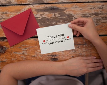 I love you card/ girlfriend/ boyfriend/ fiancé/ wife/ husband/ cute card/ valentines card/ anniversary, romantic, valentine’s