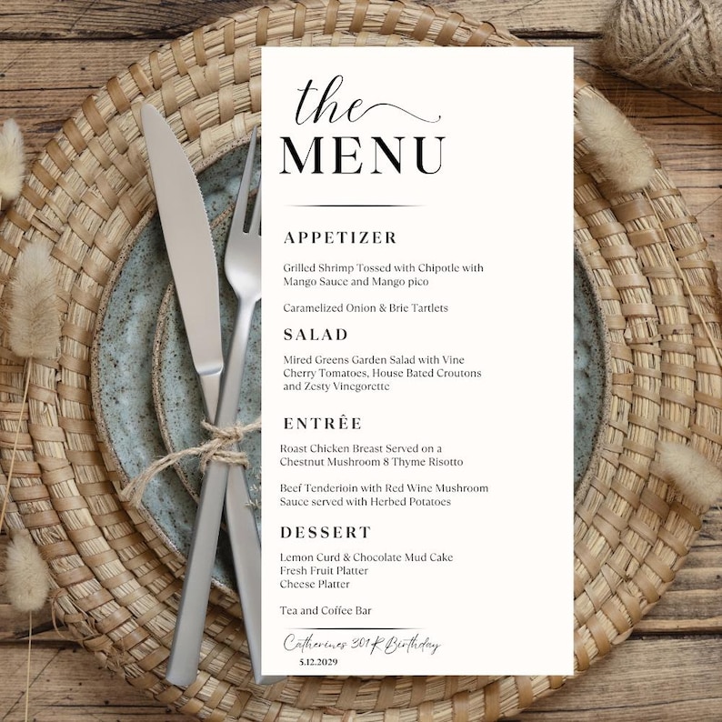 Wedding Menu Cards, Printed Wedding Menus, Modern Wedding Menus ...