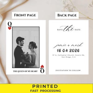 Modèle "Retenez cette date" pour photomaton, Cadeau de mariage, Cartes "Retenez cette date" pour mariage minimaliste, Avec enveloppes, Cartes de mariage personnalisées, Modifiable