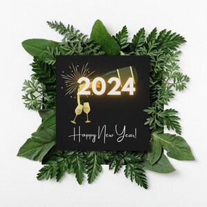Frohes neues Karte, Neujahrskarte für Freund, Neujahrskarte für Familie, druckbare Karte, Neujahrswünsche für Freunde, festliche Karte
