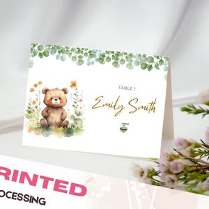 Tarjetas de lugar de boda personalizadas e impresas con opciones de comida / Tarjeta de nombre de mesa plegada / Tarjetas de ubicación personalizadas / Tarjeta de cena / Tarjeta de lugar de mesa