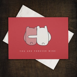 cute cuddling/I love you card/ girlfriend/ boyfriend/ fiancé/ wife/ husband/ cute card/ valentines card/ anniversary, romantic, valentine’s
