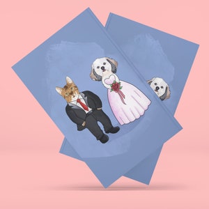 Meow Cats - Jolie carte de Saint Valentin carte d'amour drôle petit ami/petite amie, carte d'anniversaire de 2 CHATS LOVE pour femme, carte d'anniversaire pour mari,