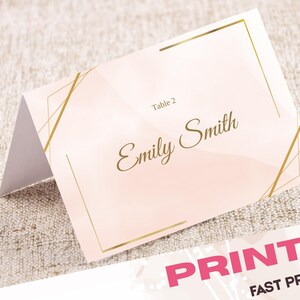 Tarjetas de lugar de boda personalizadas e impresas con opciones de comida / Tarjeta de nombre de mesa plegada / Tarjetas de ubicación personalizadas / Tarjeta de cena / Tarjeta de lugar de mesa