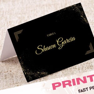 Marque-places pour mariage personnalisés avec choix de repas | de visite pliée | Marqueurs personnalisés | carte pour dîner | Marque-places de table