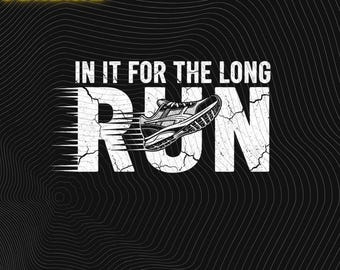 PNG divertido de carrera: Diseño "A por la larga" (Descarga digital)