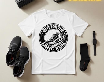 Motivación para correr PNG: Divertido diseño de cita de fitness para corredores que buscan una carrera larga (descarga digital)