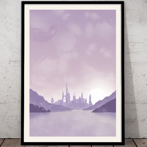Alderaan - Star Wars Travel Poster, Star Wars Planet Minimalist Poster, Star Wars Gift, Star Wars Wall Art