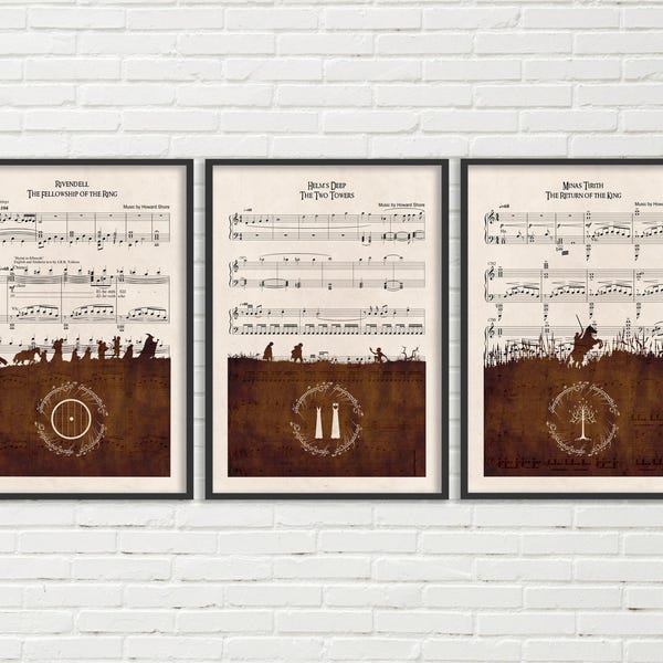 Nuty do Władcy Pierścieni – LOTR Wall Art, zestaw 3 sztuk – No Ai