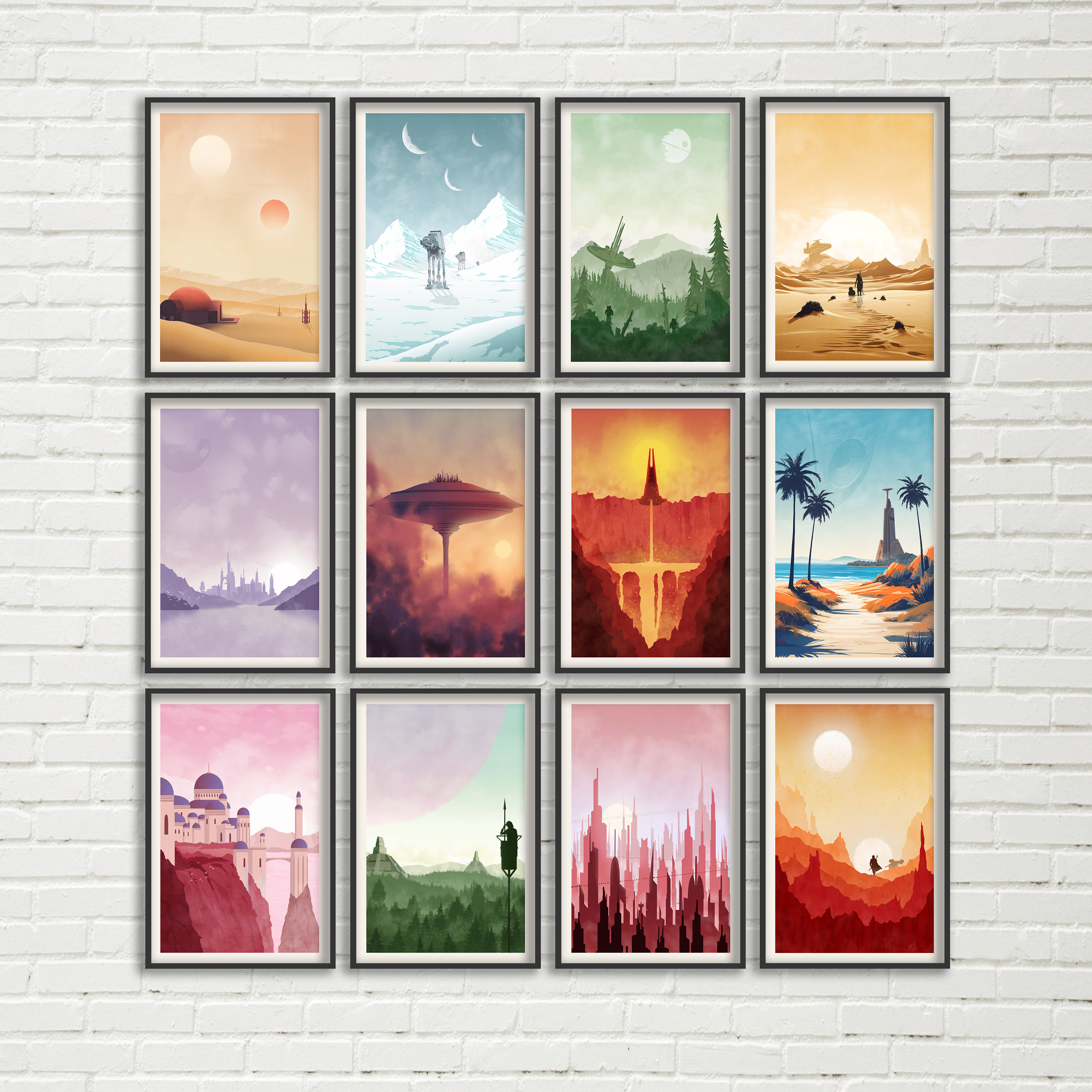Bespin Cloud City Poster – Minimalist Star Wars Travel Art - Etsy