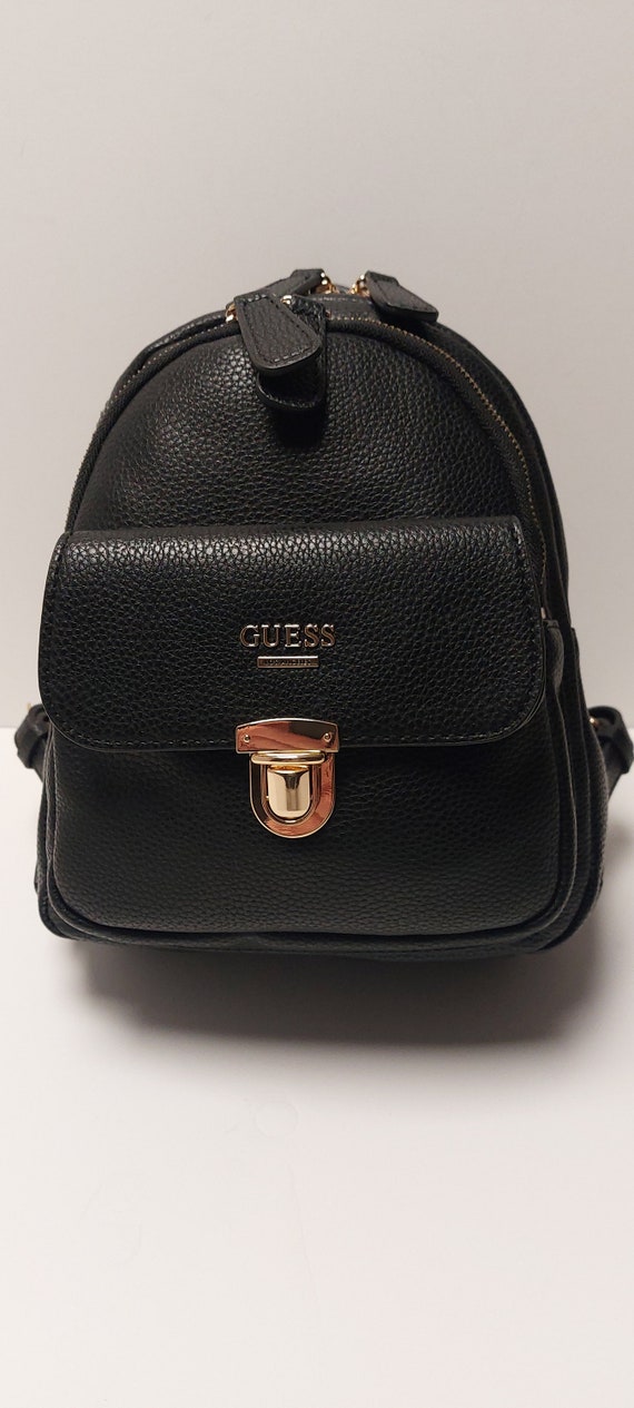 Guess black faux leather Gem