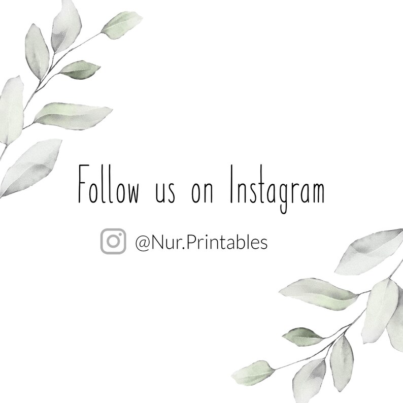 Puede incluir: S&iacute;guenos en Instagram @Nur.Printables. Ilustraci&oacute;n de acuarela de ramas frondosas sobre un fondo blanco.