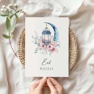 Lot de 6 cartes Ramadan - Téléchargement numérique, cadeaux Ramadan, décorations islamiques modernes imprimables Ramadan, A6, 5 x 7, 4 x 6 cartes de voeux Kaaba