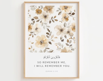 Islamic Wall Art Print, Printable Muslim Quran Verse Poster, Inspiring Eid gifts, Modern Muslim Home Decor, Islamic Quotes, Digital Download
