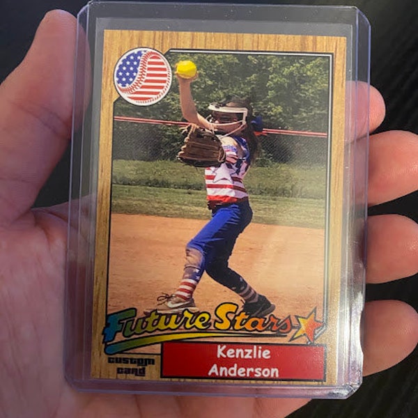 Custom 1987 Vintage "Topps" Baseball Replica Trading Card