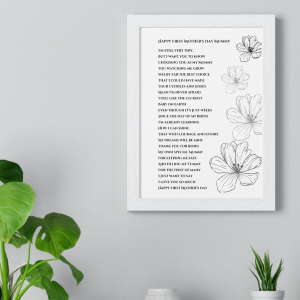 First Mother's Day Poem with Flowers