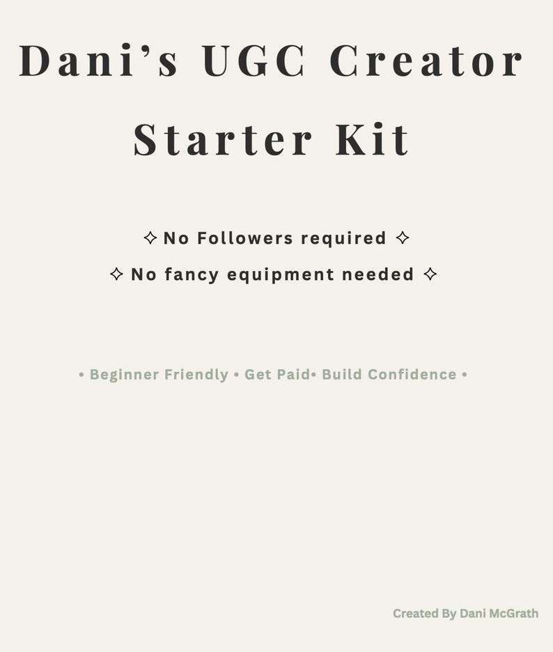 Beginner-friendly UGC Creator Starter Kit - Etsy