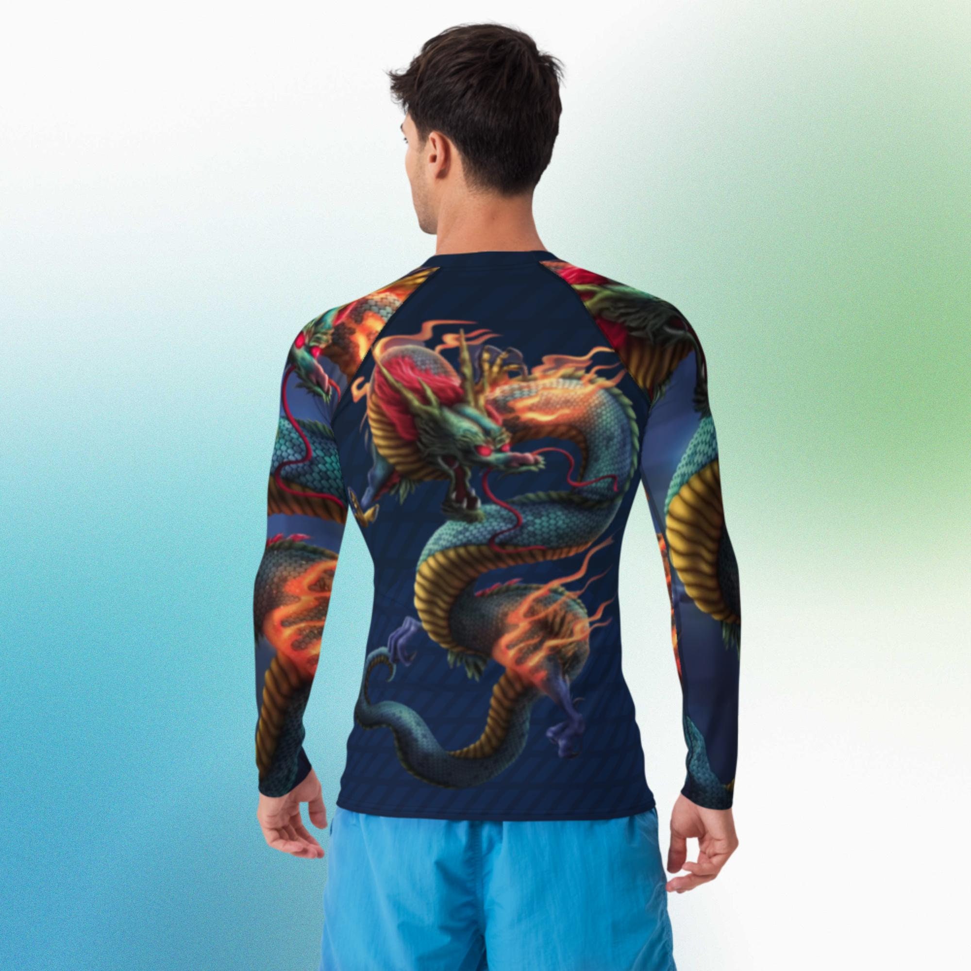 Men's Dragon Rash Guard - Etsy