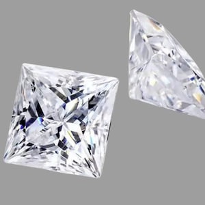 Natural Princess Square Cut Diamond, GRA Certified 10x10mm Loose Moissanite, Anniversary Gift, Making For Jewelry, Top Grade Excellent