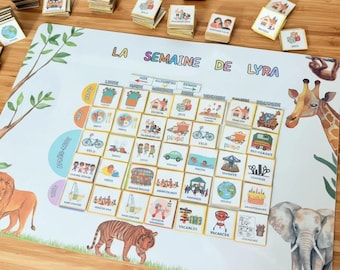 100 Magnets – Children's Magnetic Weekly Planner – Routine and Organization – Montessori Inspired – Independence from Preschool