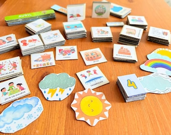 Set of 45 Customizable Magnets for Magnetic Weekly Planner