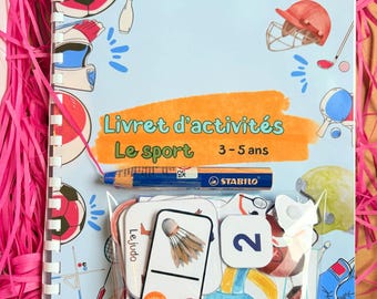 Children's activity booklet on sports - Quiet book for children on sports - Learning booklet - Montessori activity booklet