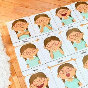12er-Set Emotionskarten für Kinder – Lehrreiche Illustrationen zum Erkennen und Ausdrücken von Gefühlen