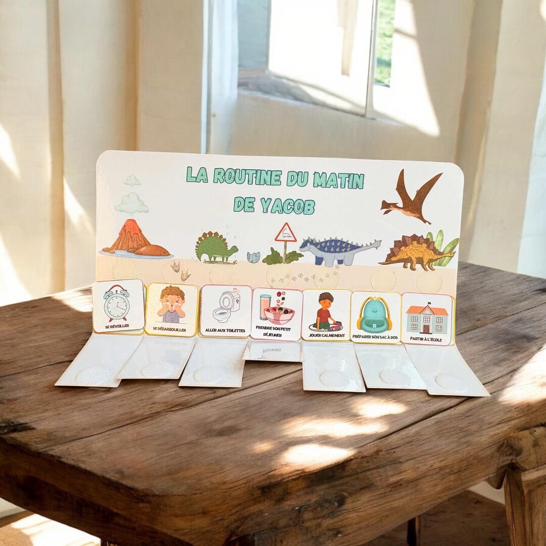 Foldable Morning & Evening Routine Chart for Children – Customizable ...