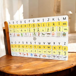 Montessori Letter Learning – Capital Letters, Script and Cursive, Belle Allure Font