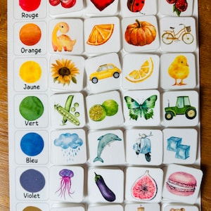 Montessori-Lernspiel zum Erlernen von Farben
