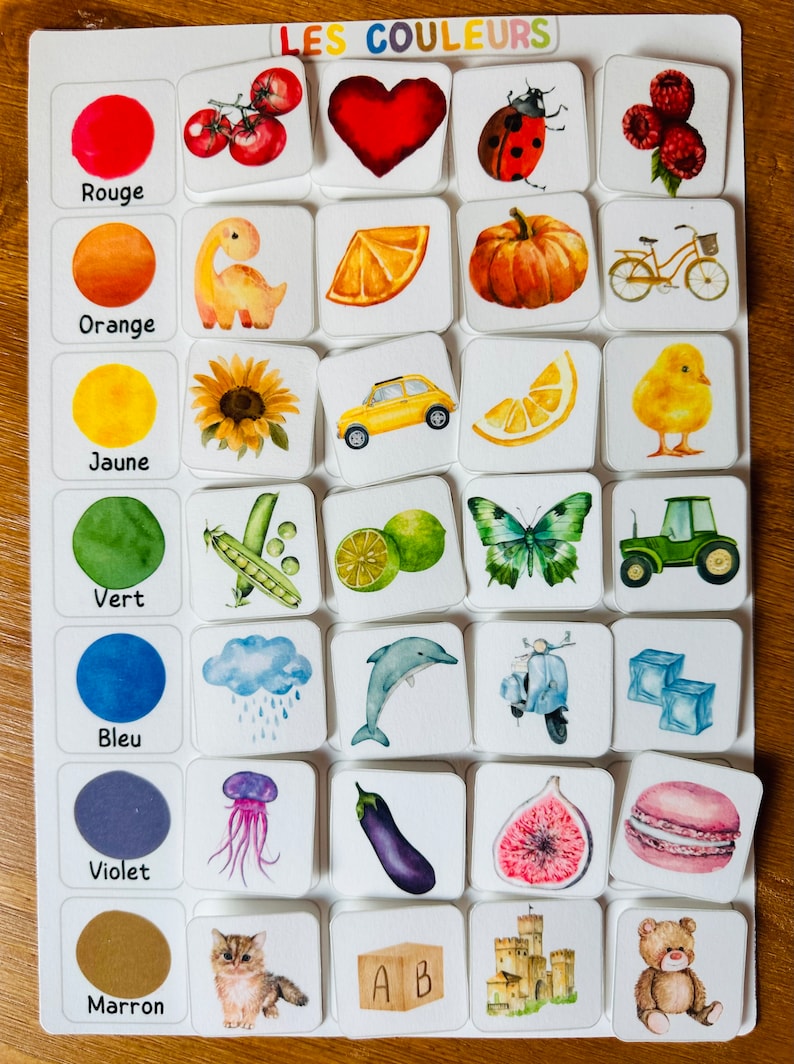 Educational game to learn Montessori colors image 1