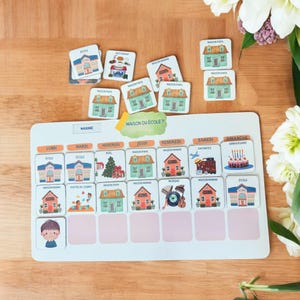 Semainier Magnétique Personnalisable Enfant | Planning Semaine | Routine | Autonomie | École, Maison & Garde Alternée | Montessori