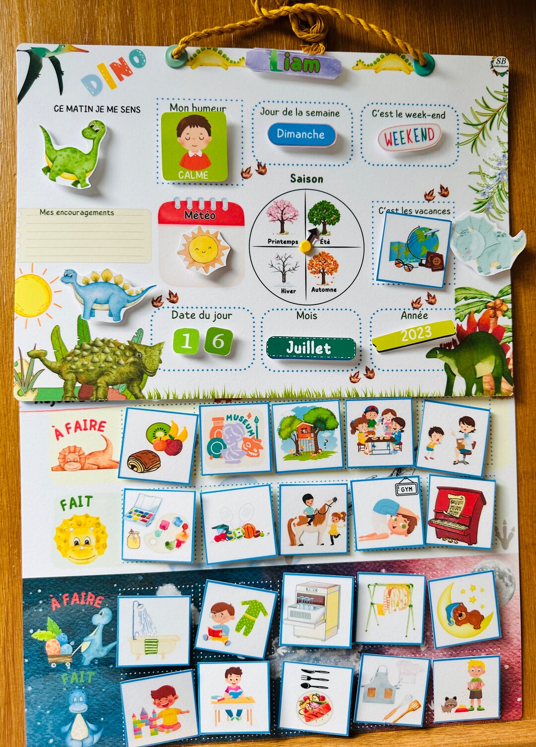 140 Magnets / Two Large A3 Magnetic Boards Montessori Routines ...