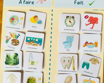 Personalized magnetic routine, daily routine, day/evening routine, Montessori-inspired children's routines