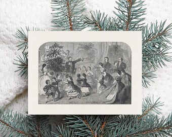 Xmas Homer Greeting Card, Vintage Christmas Art, Festive Illustration, Retro Holiday Card, Classic Homer Design, Seasonal Greeting, Elegance