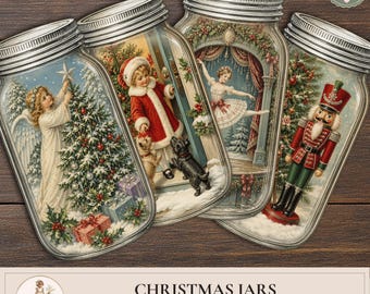 Christmas Ornament PNG Bundle, Printable Holiday Clipart for DIY Garland and Crafts, Ephemera, PaperPrintsPro