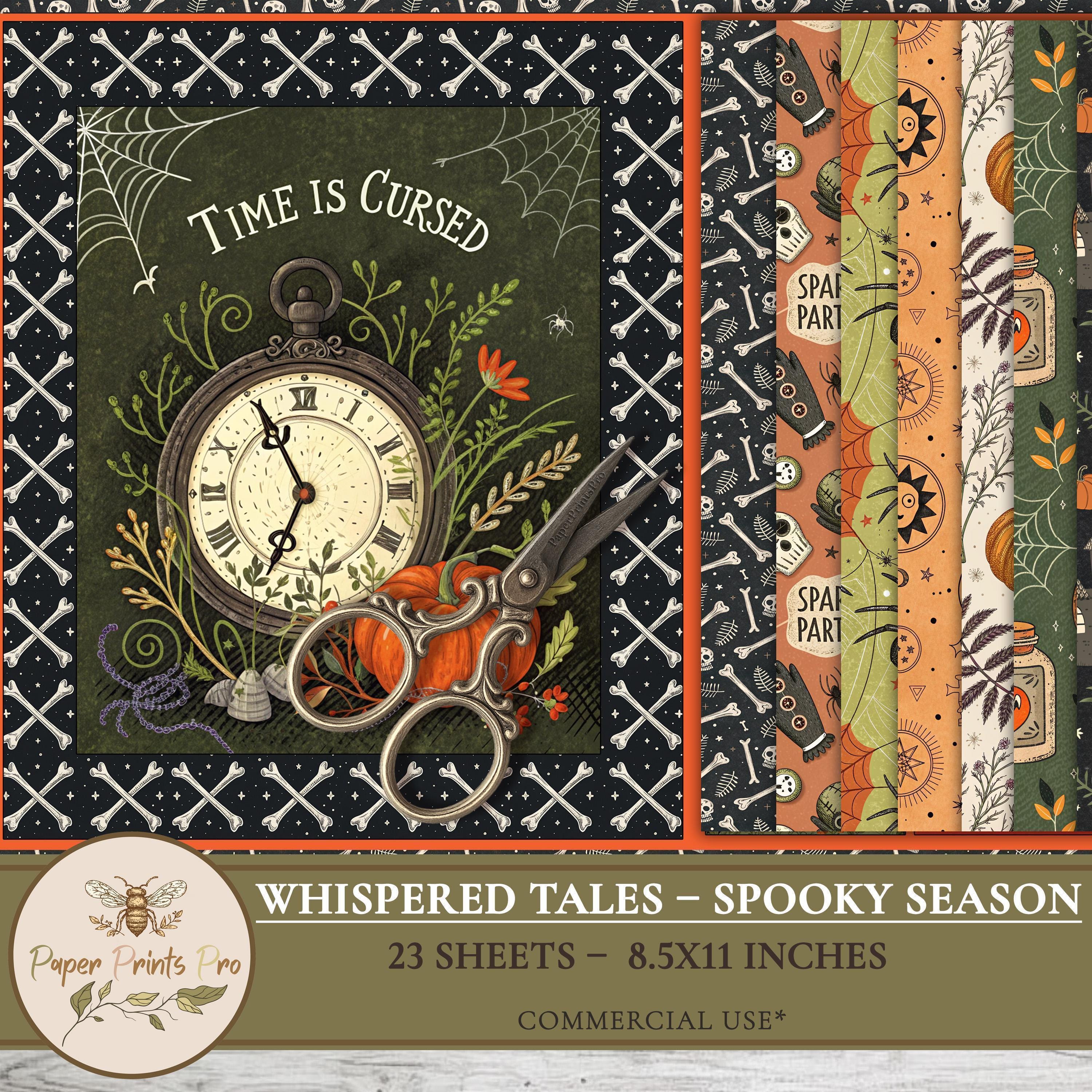 Printable Halloween Junk Journal Kit: Spooky Ephemera, Scrapbook Pages ...