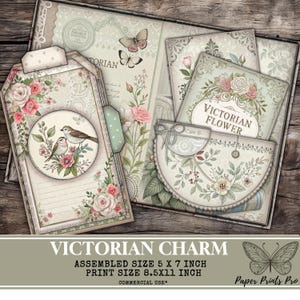 Printable  Junk Journal Kit – 25 Vintage Bird Pages  and ephemera for scrapbooking – PaperPrintsPro