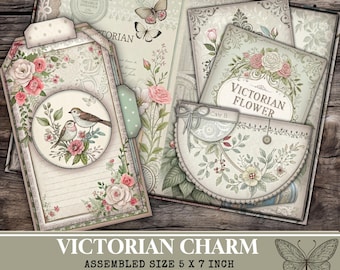 Printable  Junk Journal Kit – 25 Vintage Bird Pages  and ephemera for scrapbooking – PaperPrintsPro