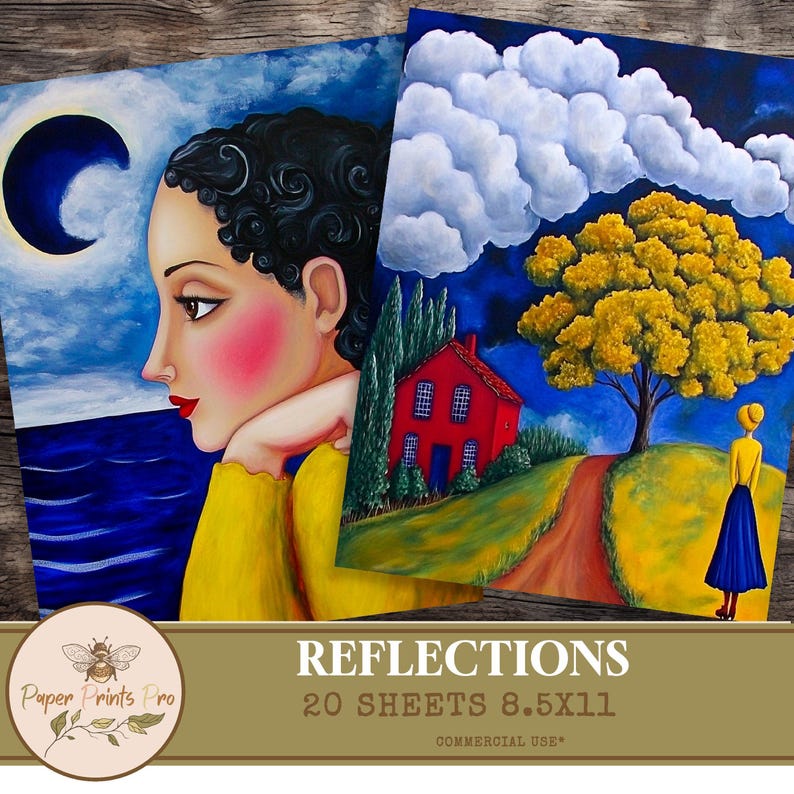 Sample Comprehensive Reflection Using Collage Reflections: Digital Collage Kit – 20 High-resolution Images for Home ...
