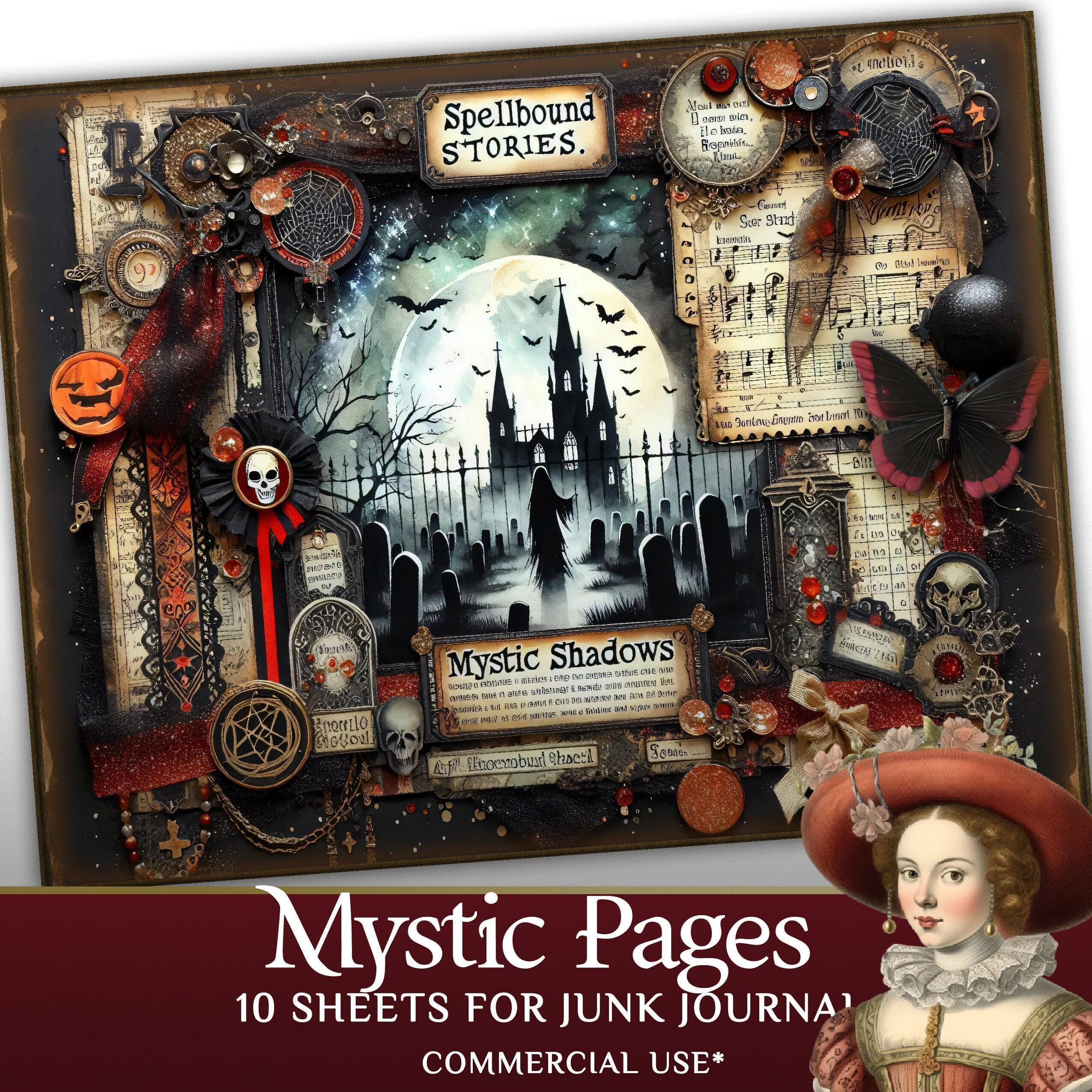 Witch Junk Journal Printables – Mystic Halloween Pages for Scrapbooking ...
